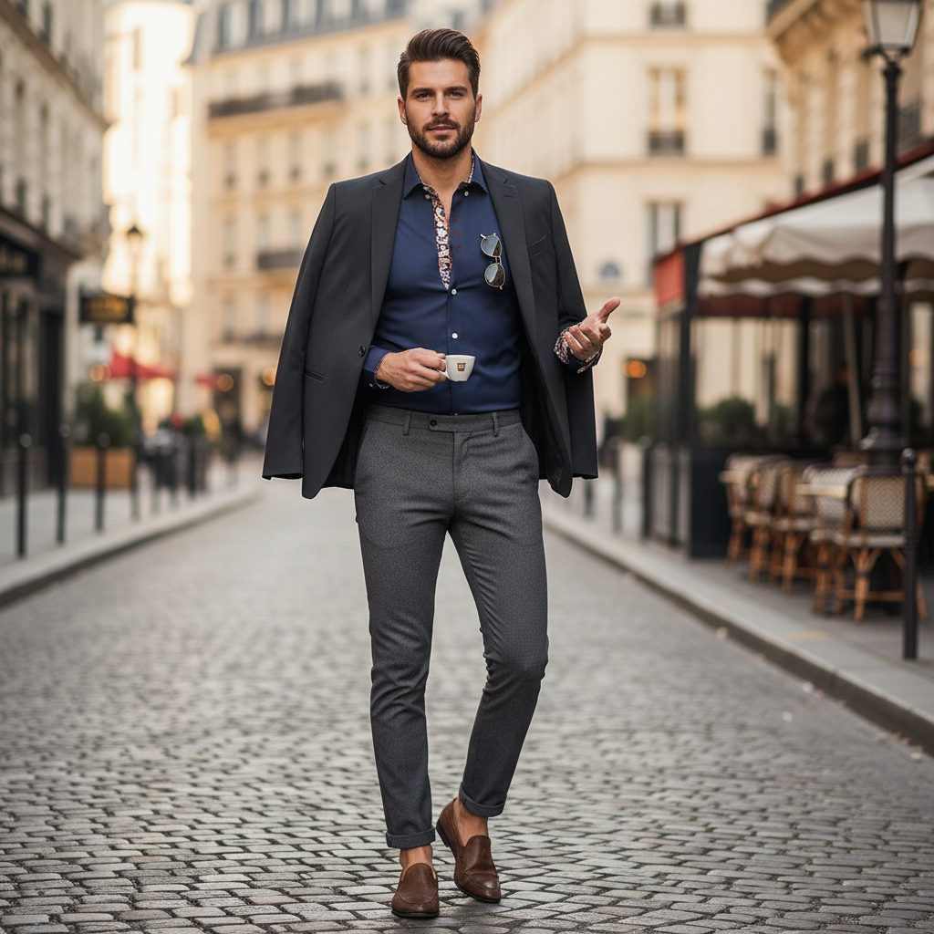 Adrien – Elegante Langarmbluse