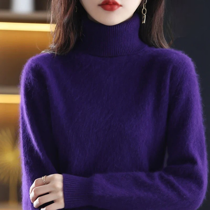 Letizia – Eleganter Pullover mit hohem Kragen