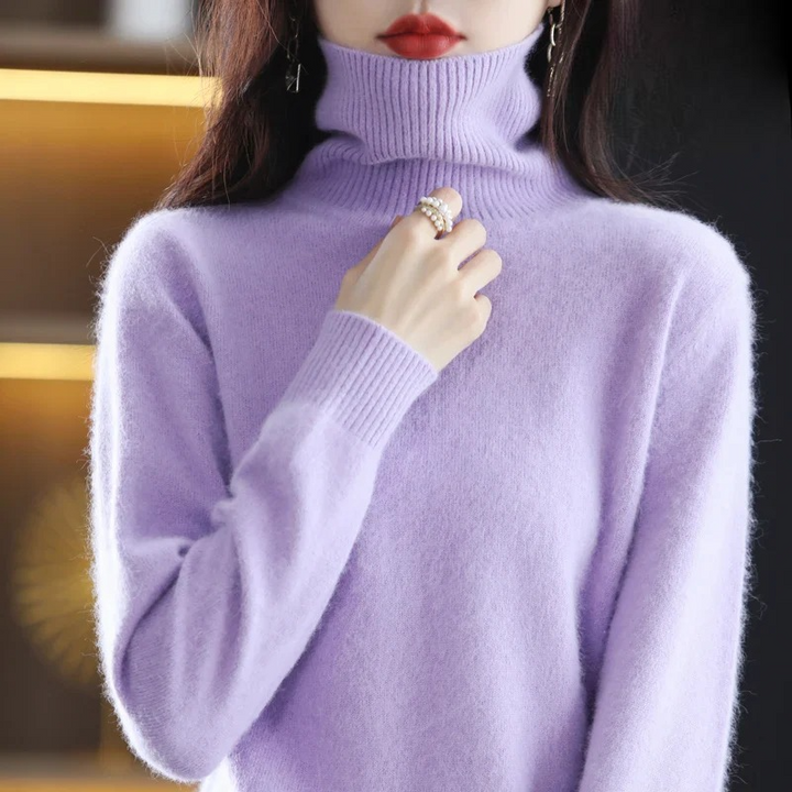 Letizia – Eleganter Pullover mit hohem Kragen