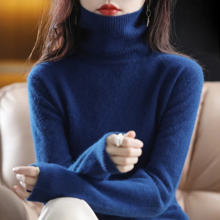 Letizia – Eleganter Pullover mit hohem Kragen