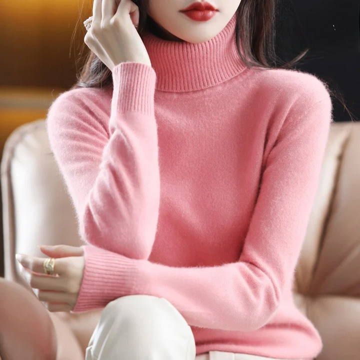 Letizia – Eleganter Pullover mit hohem Kragen