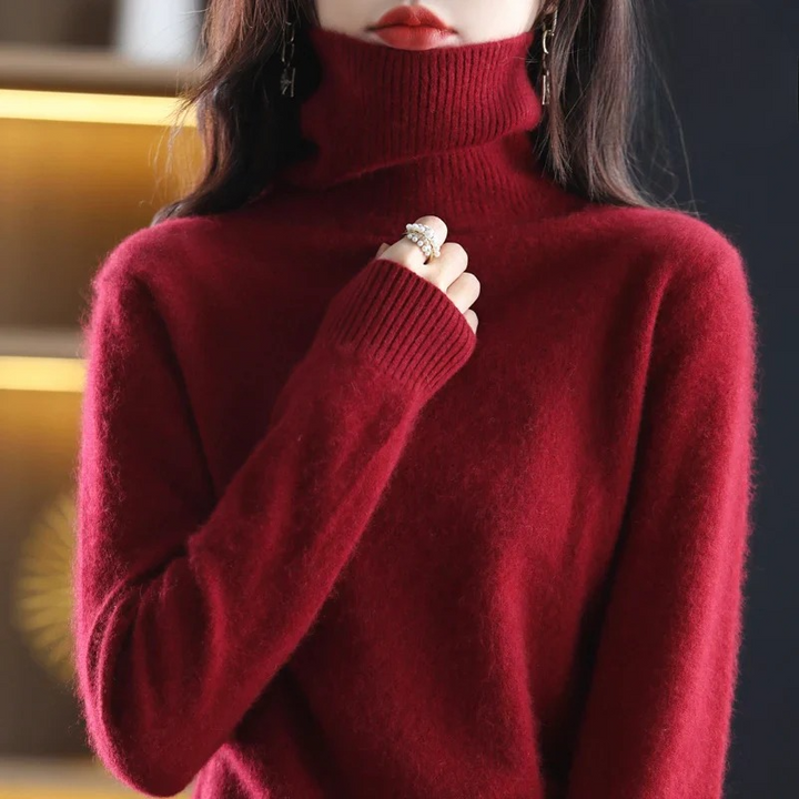 Letizia – Eleganter Pullover mit hohem Kragen