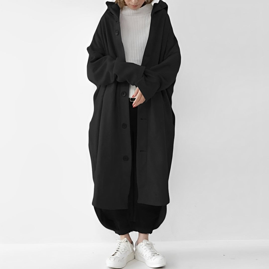 Jennica - Langer, lockerer Damen-Trenchcoat