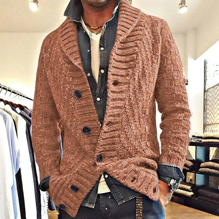 Canyon - Herren-Strickjacke mit Knopfleiste unten