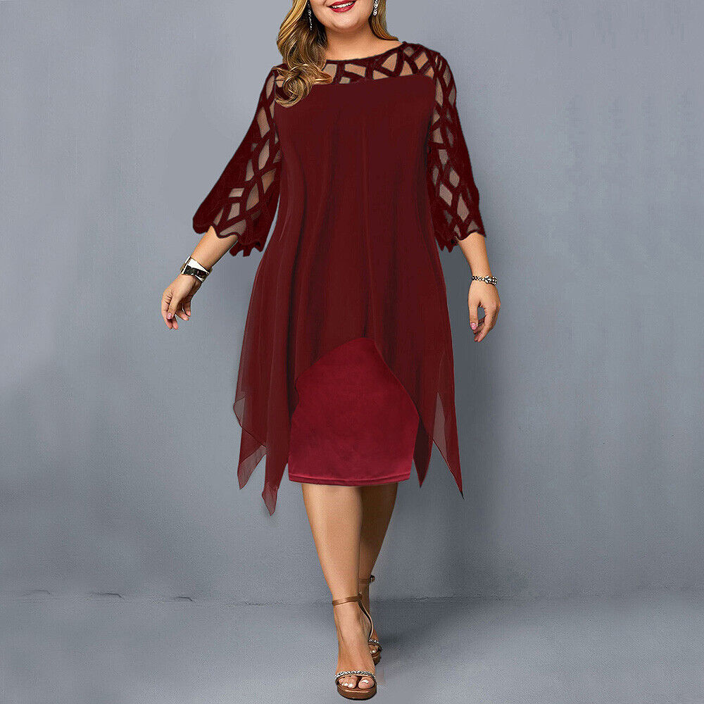 Harper - Elegantes Midi-Kleid in Übergröße