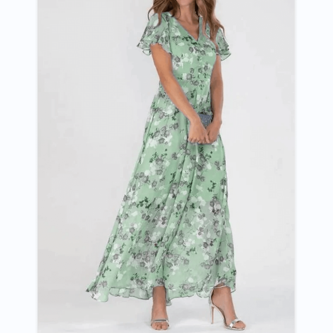 Leodessa - Maxikleid mit Blumen für weibliche Hochzeitsgäste