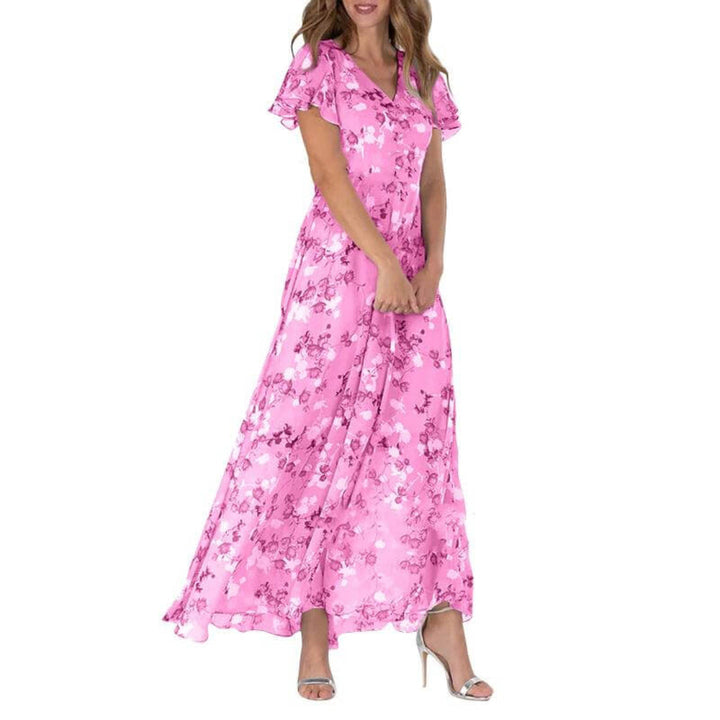 Leodessa - Maxikleid mit Blumen für weibliche Hochzeitsgäste