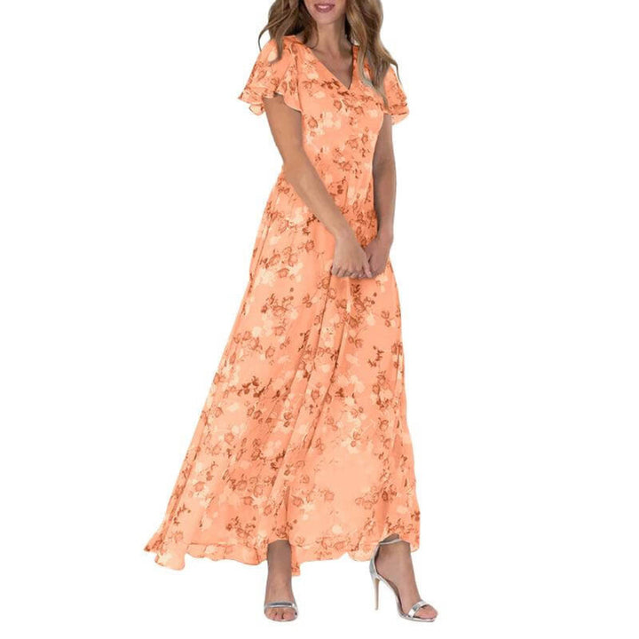 Leodessa - Maxikleid mit Blumen für weibliche Hochzeitsgäste