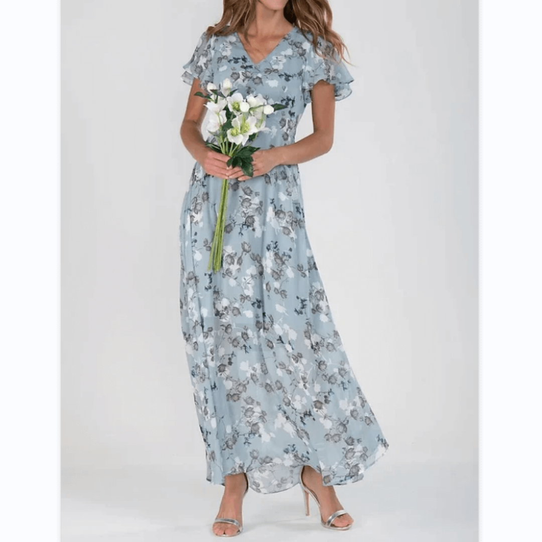 Leodessa - Maxikleid mit Blumen für weibliche Hochzeitsgäste