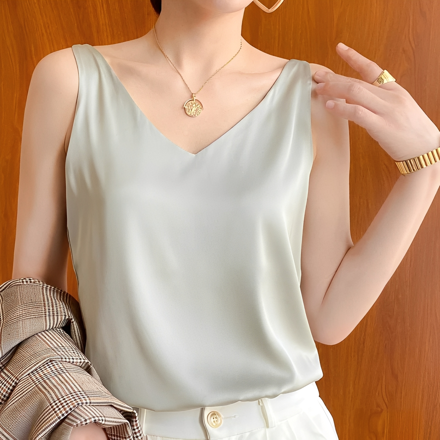 Eudora - Schickes Oberteil mit V-Ausschnitt für Damen