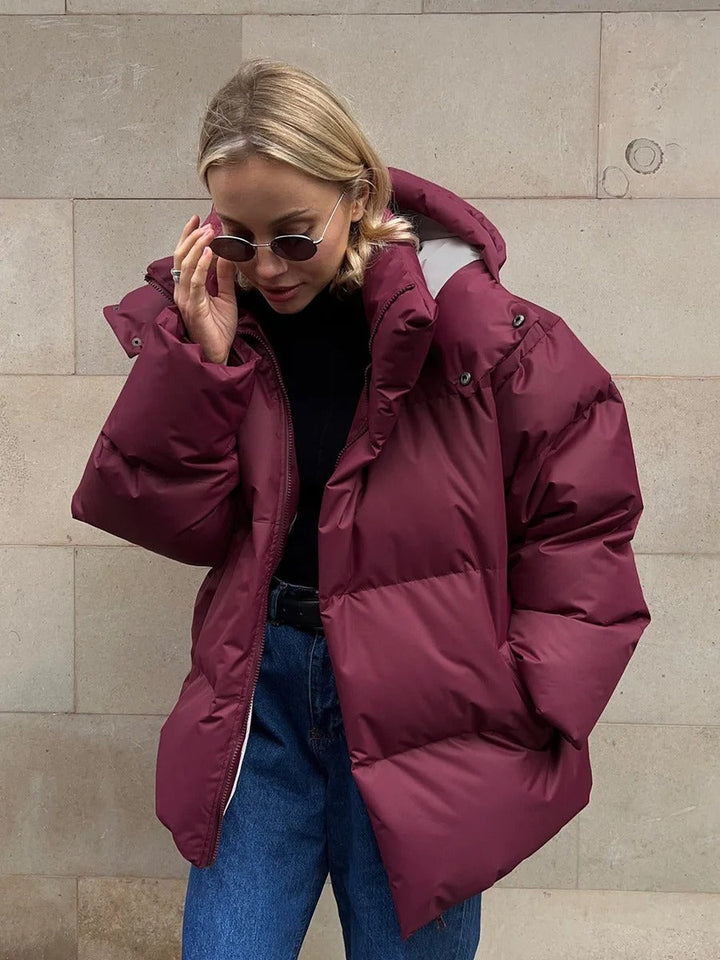 Louisa - Kurze Jacke mit Kapuze und Futter