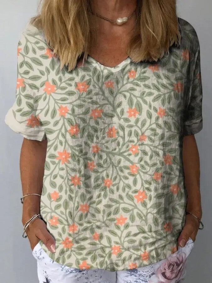 Milly - Top aus Baumwolle und Leinen Frisch im Sommer
