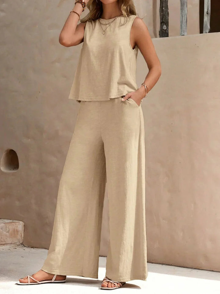 Zelinda - Sommer-Zweiteiler: Top & Weite Hose